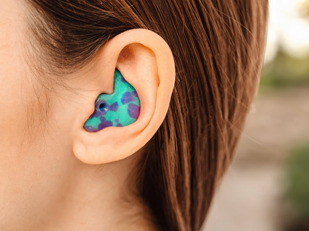 Custom-molded earplugs fit and verified by an audiologist at Brighter Hearing in Savannah, GA